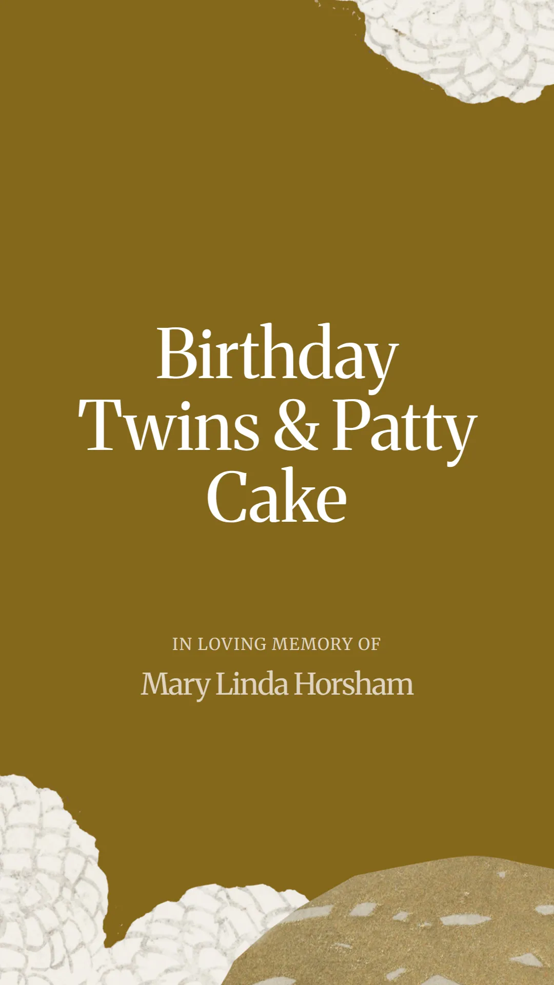Birthday Twins and Patty Cake