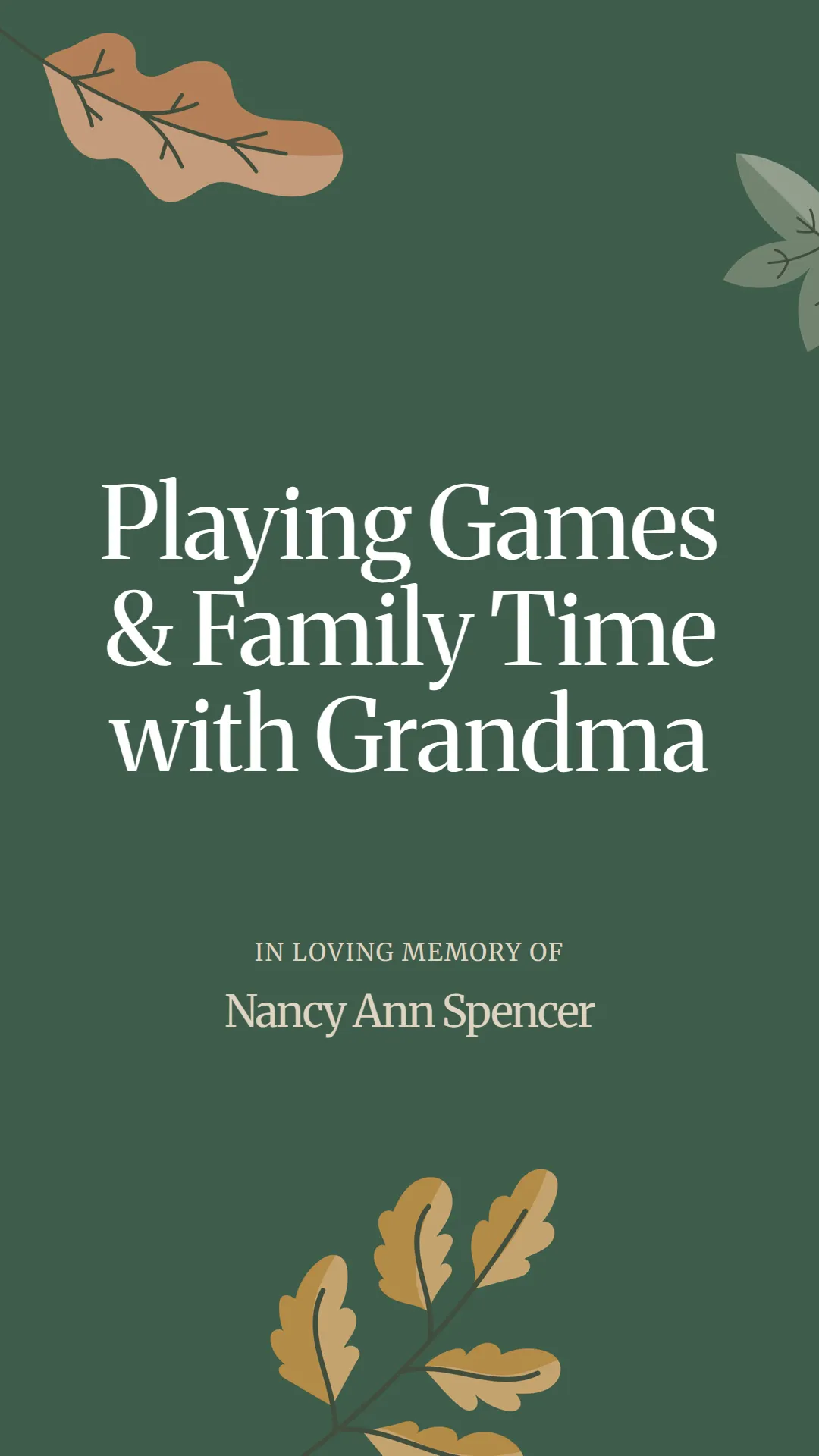 Playing Games and Family Time with Grandma