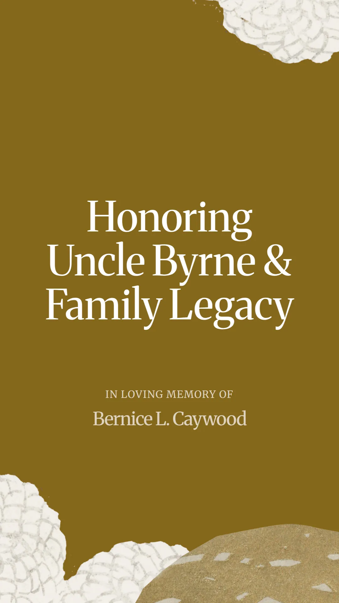 Honoring Uncle Byrne and Family Legacy