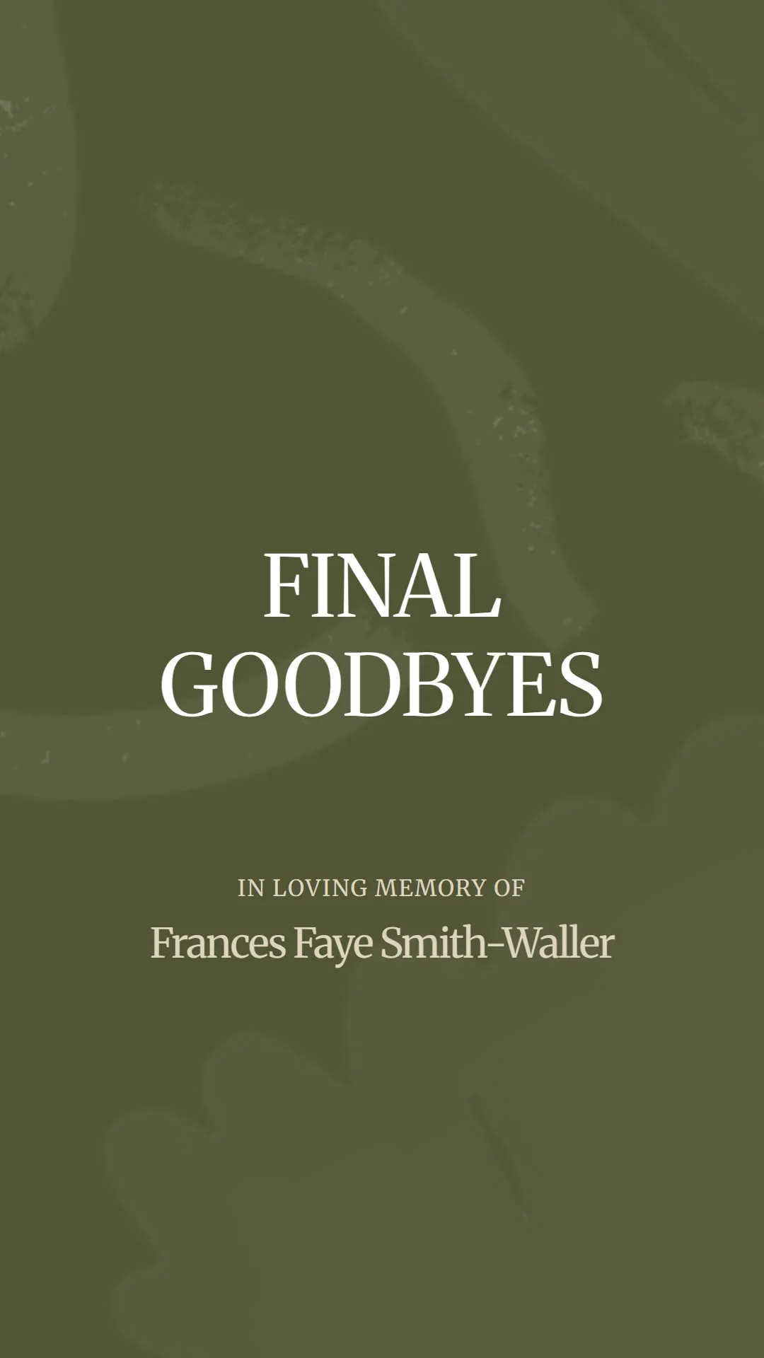 A Heartfelt Farewell to Frances Faye Smith-Waller