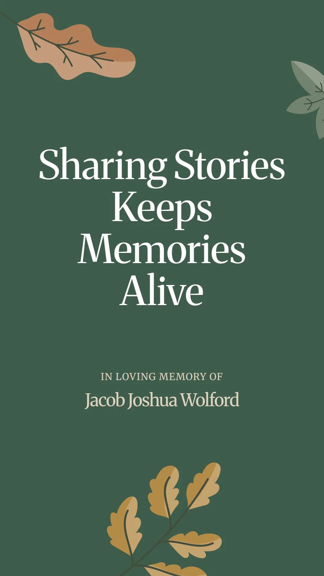 Sharing Stories Keeps Memories Alive