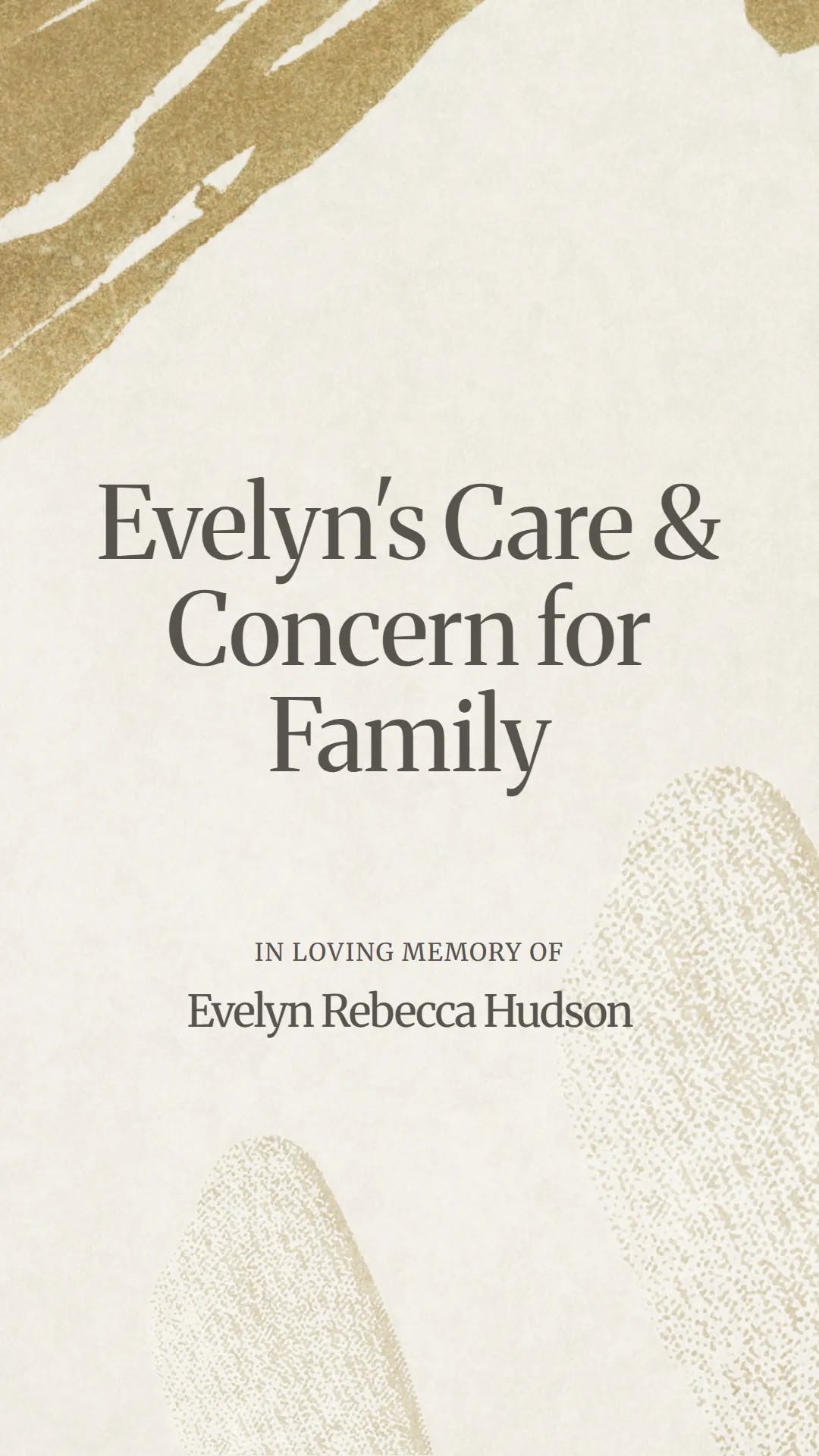 Evelyn's Care and Concern for Family