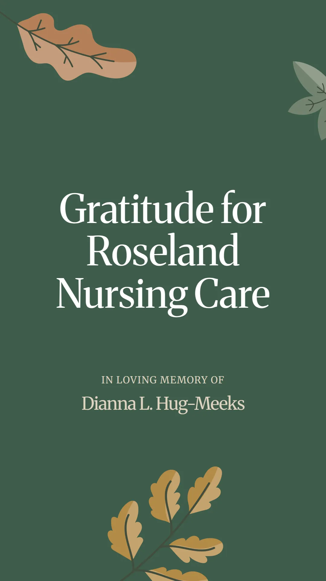 Gratitude for Roseland Nursing Care