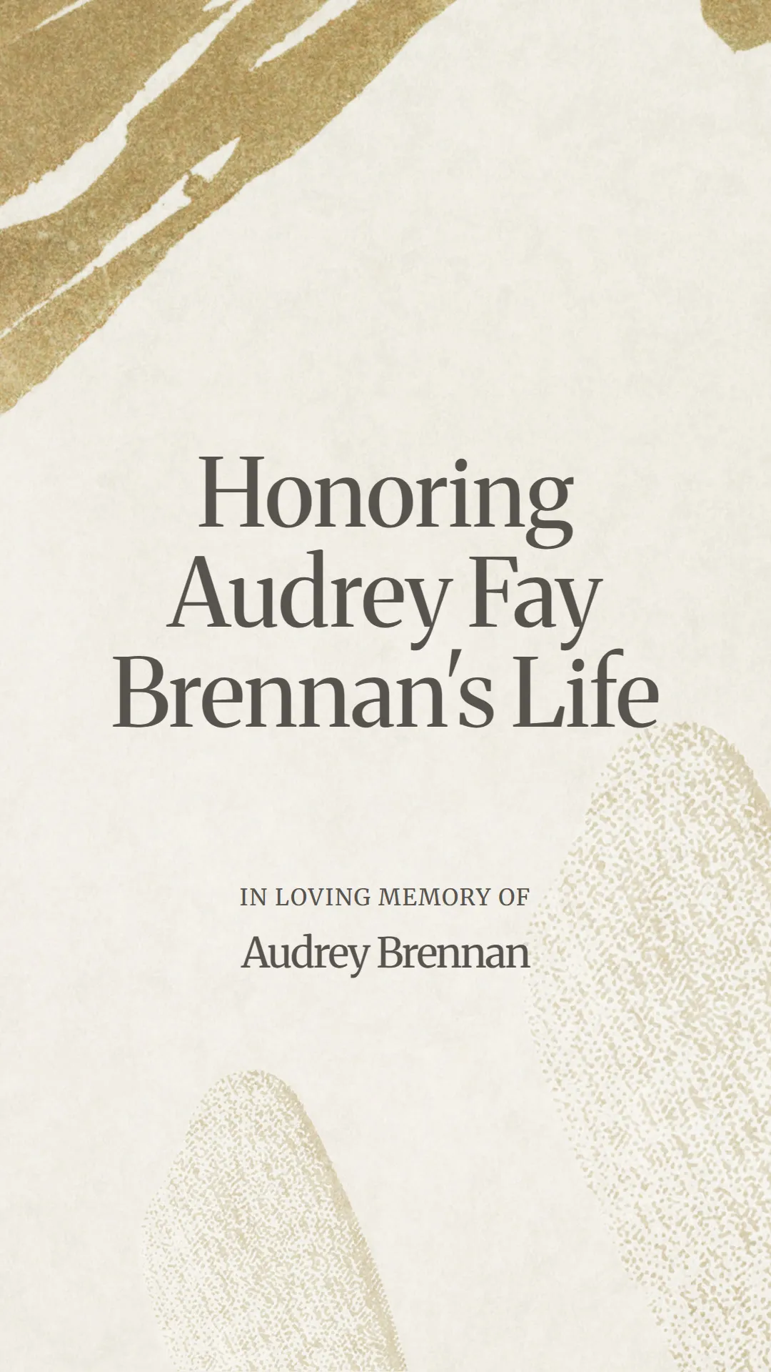 Honoring Audrey Fay Brennan's Life