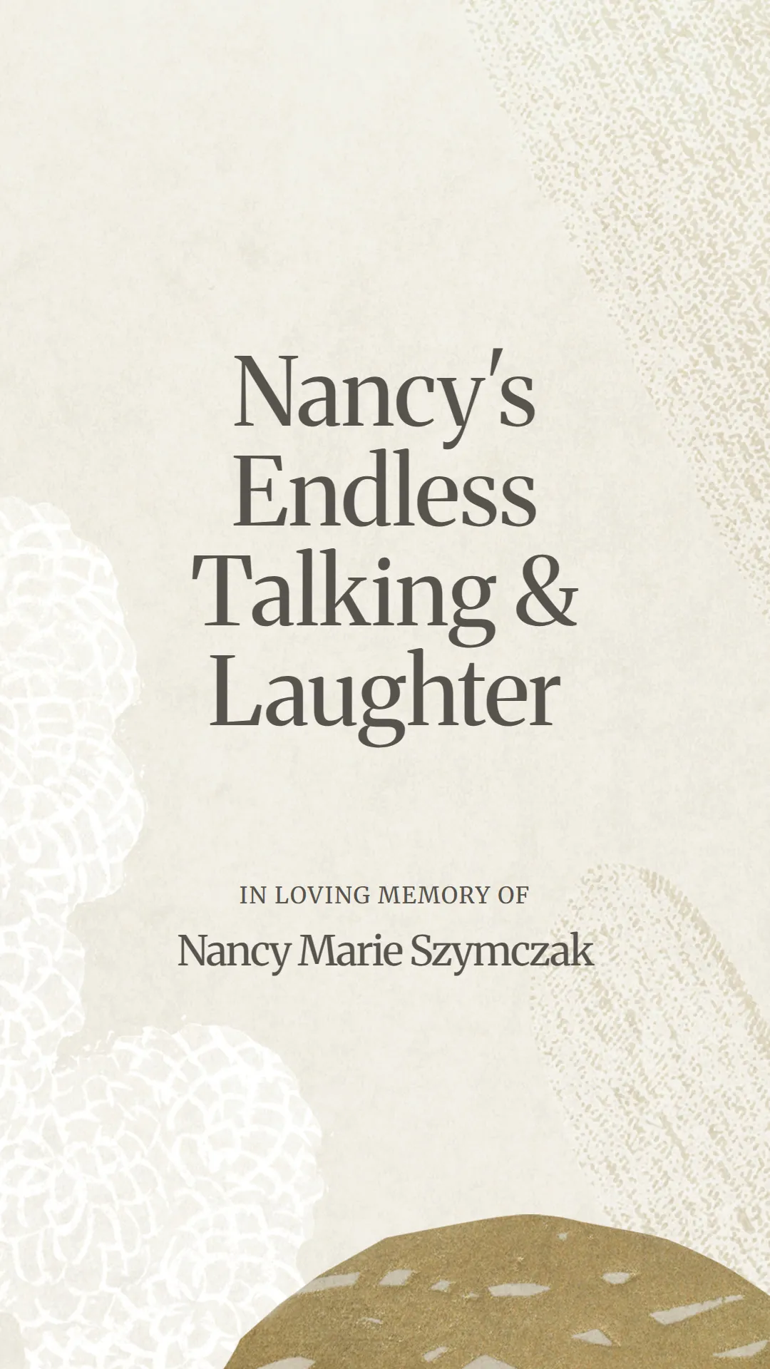 Nancy's Endless Talking and Laughter