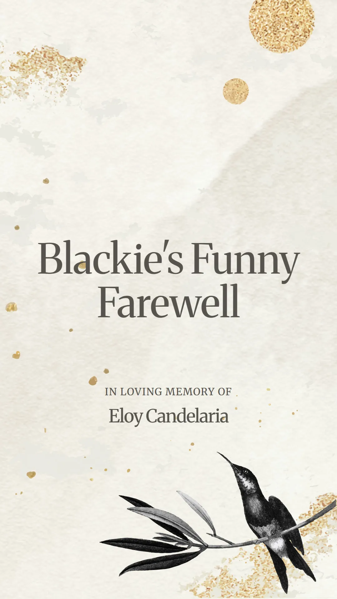 Blackie's Funny Farewell