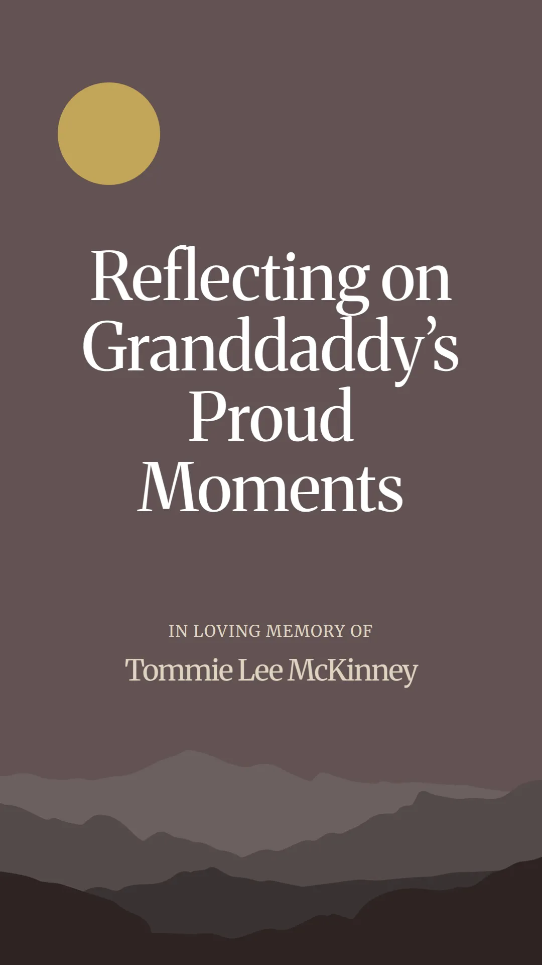Reflecting on Granddaddy’s Proud Moments