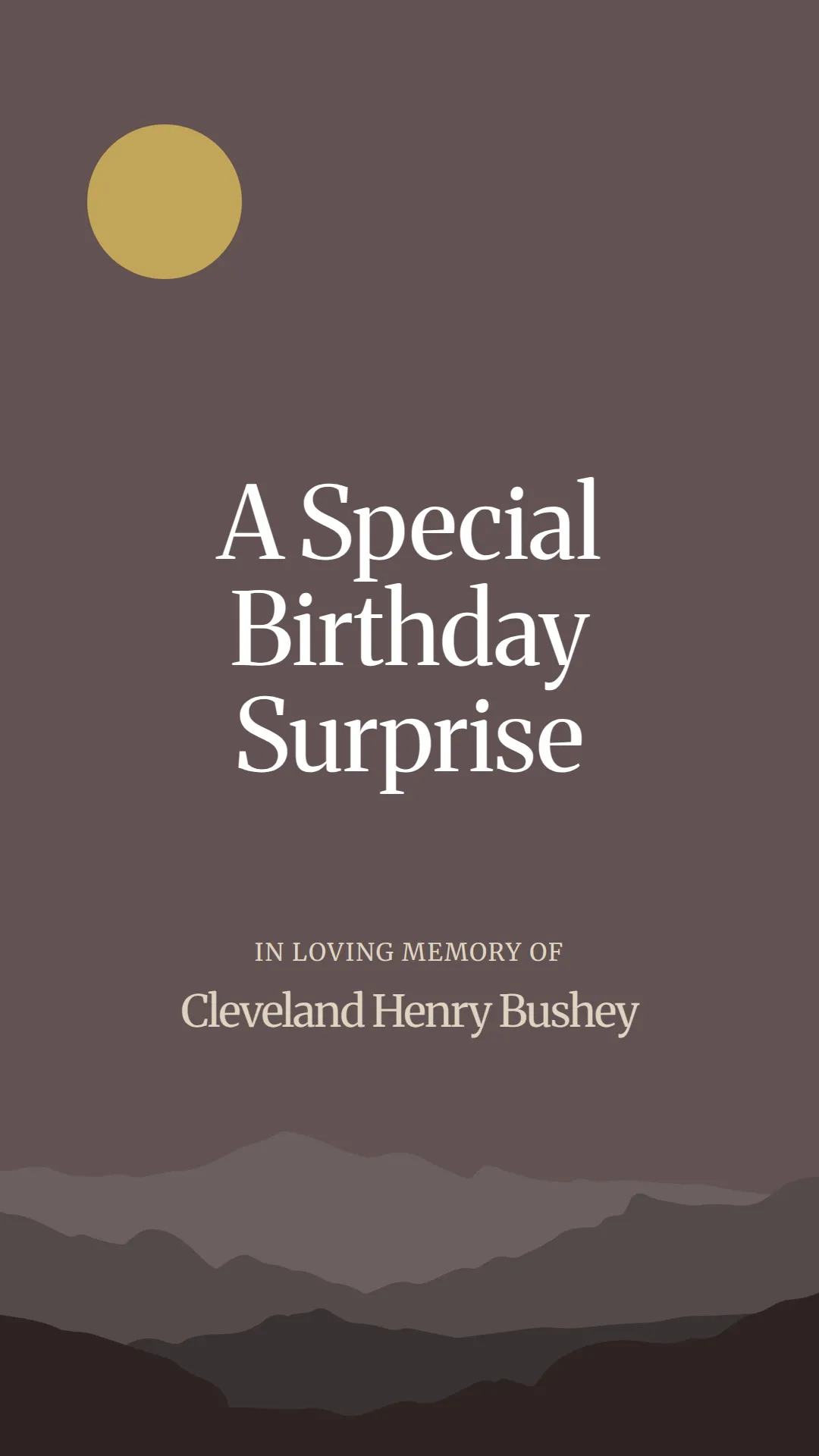 A Special Birthday Surprise