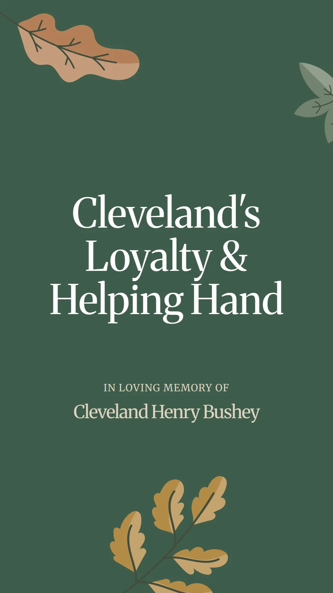 Cleveland's Loyalty and Helping Hand