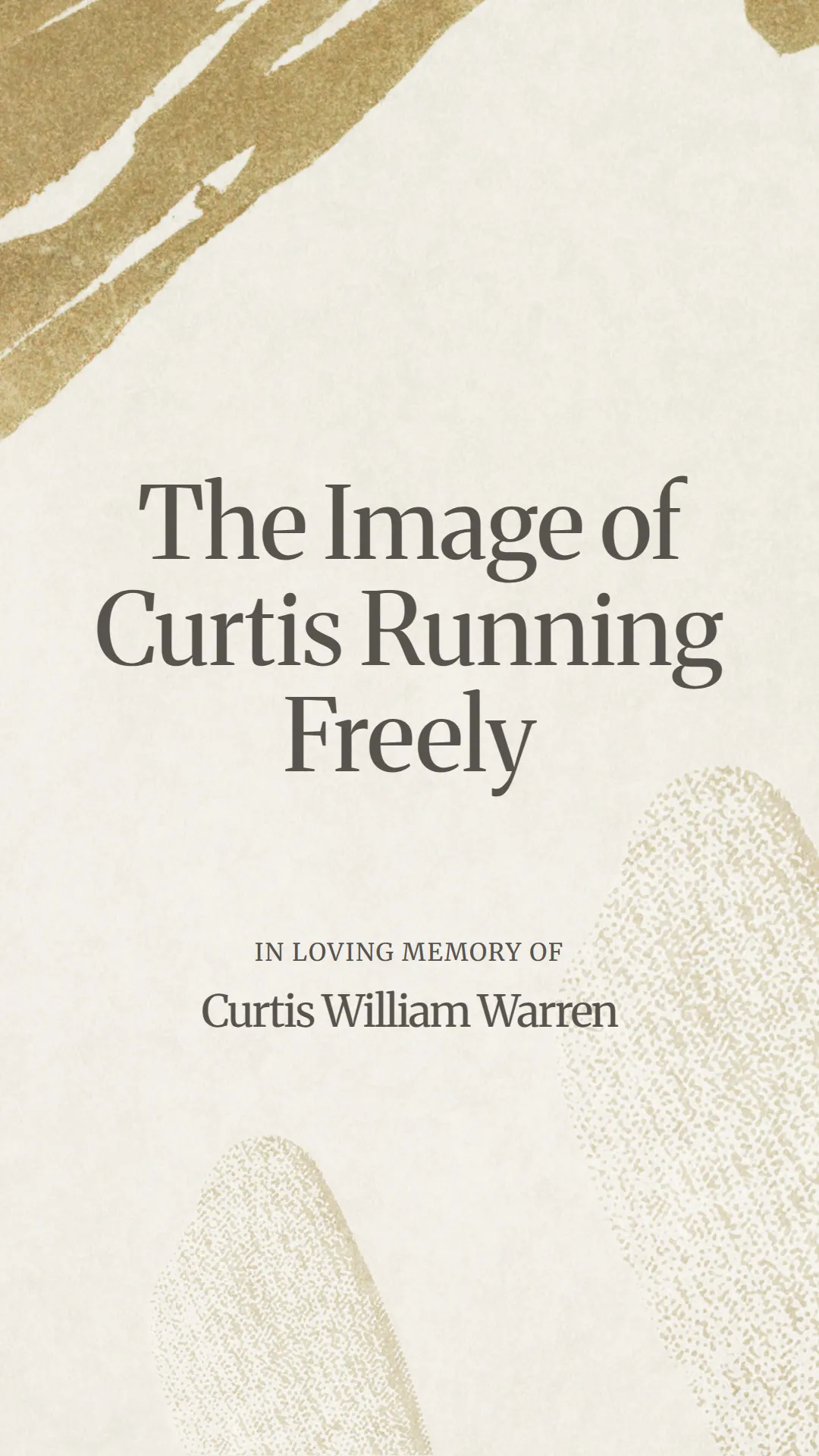 The Image of Curtis Running Freely