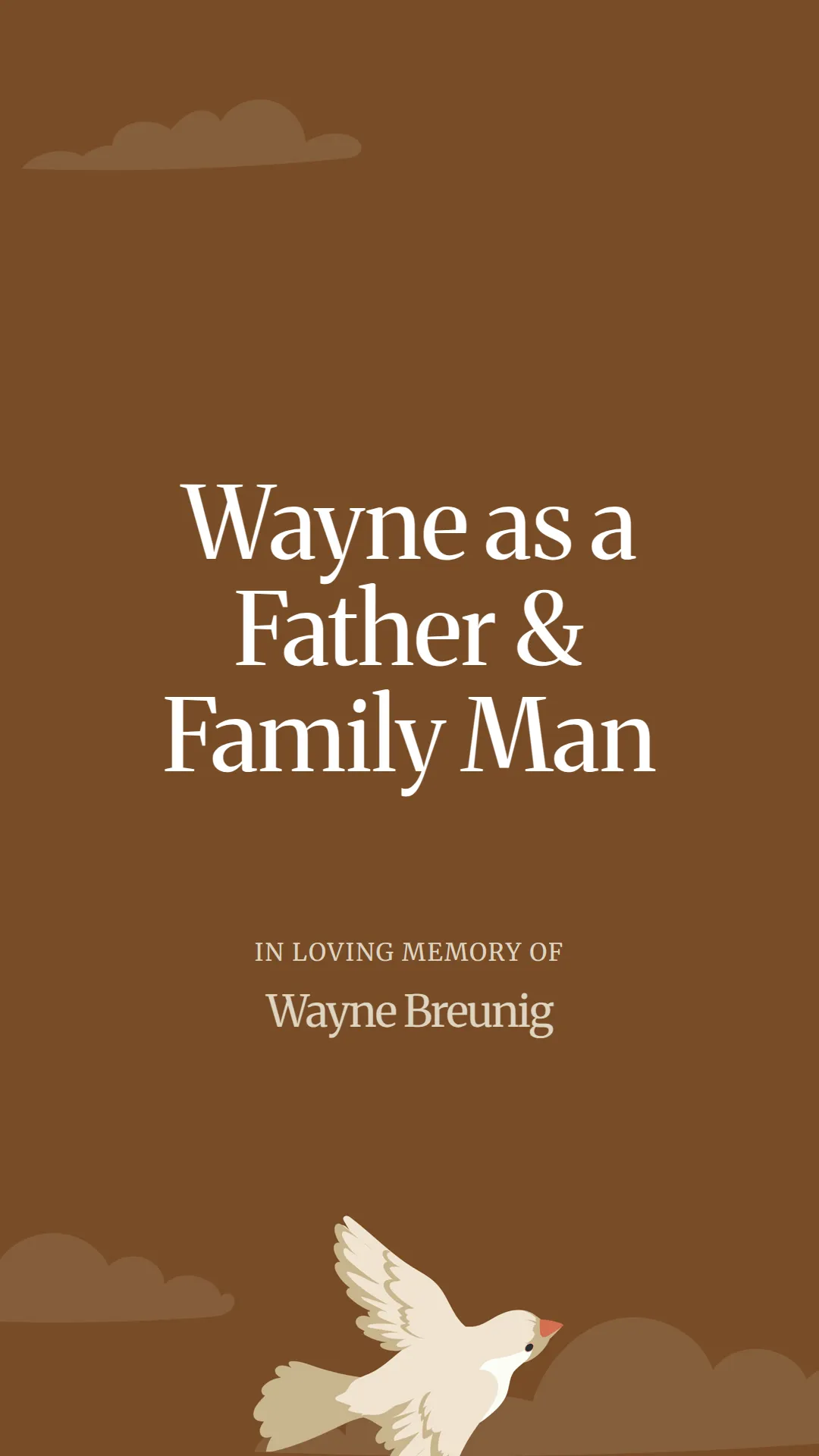 Wayne as a Father and Family Man