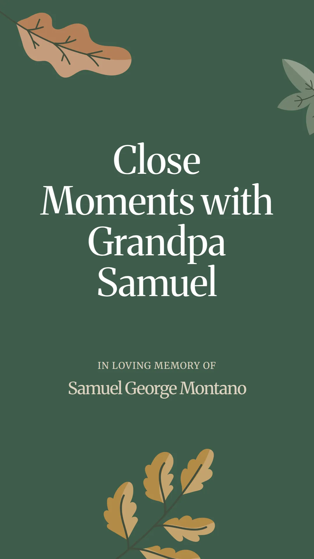 Close Moments with Grandpa Samuel