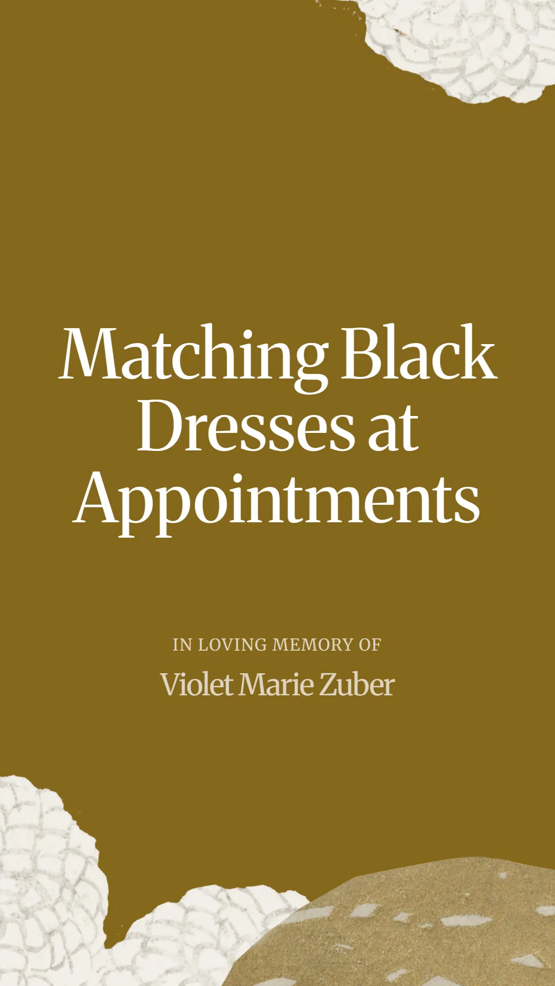 Matching Black Dresses at Appointments