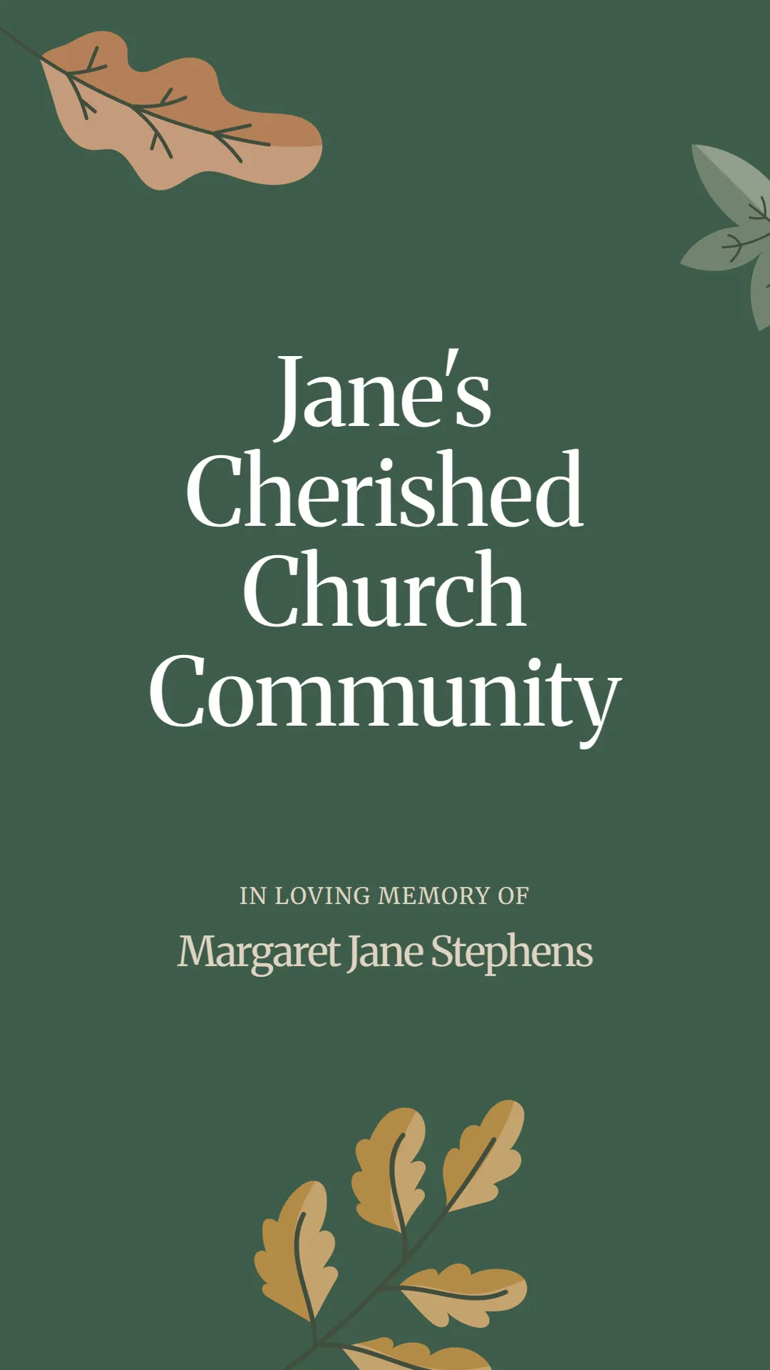 Jane's Cherished Church Community