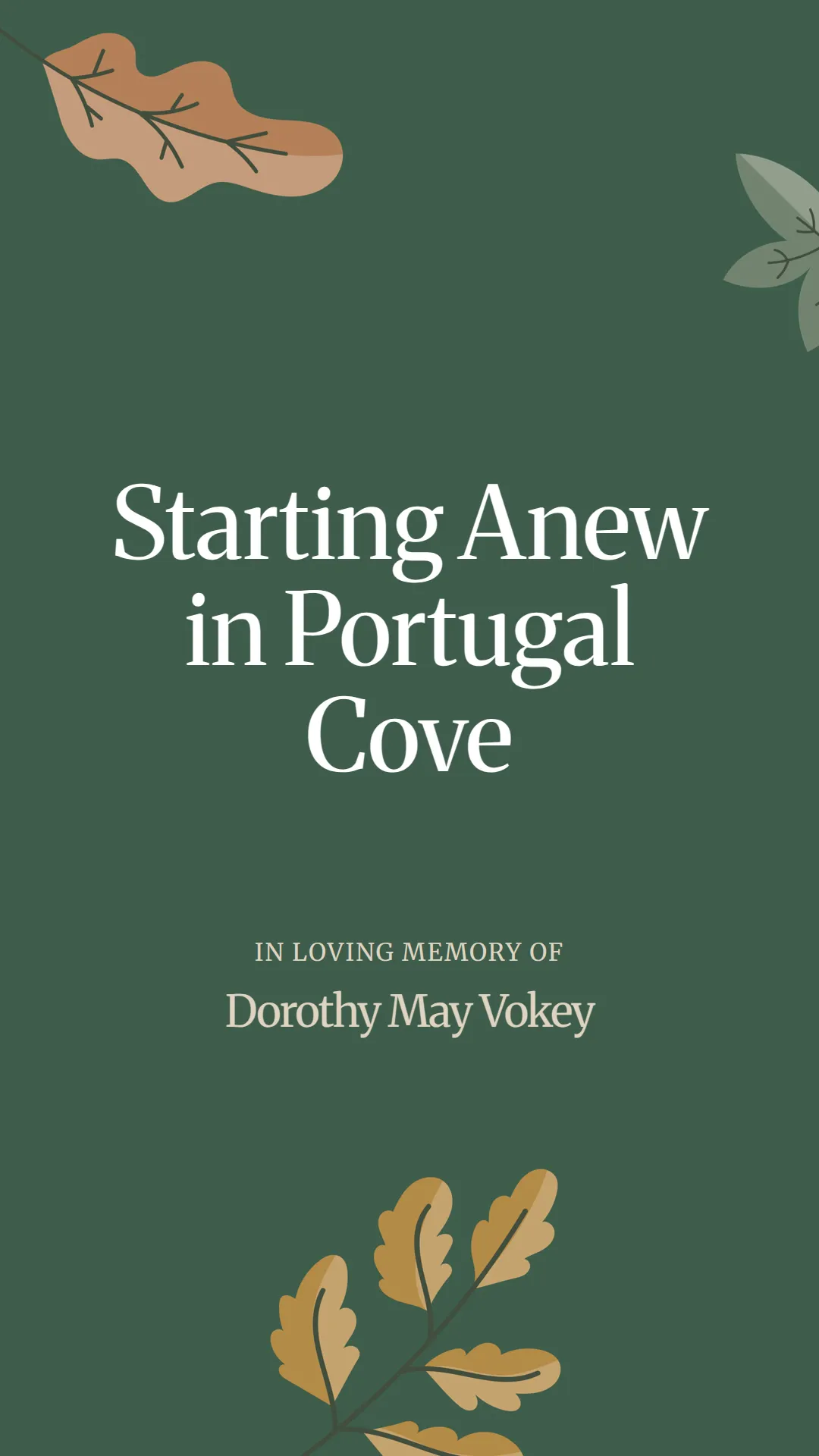 Starting Anew in Portugal Cove