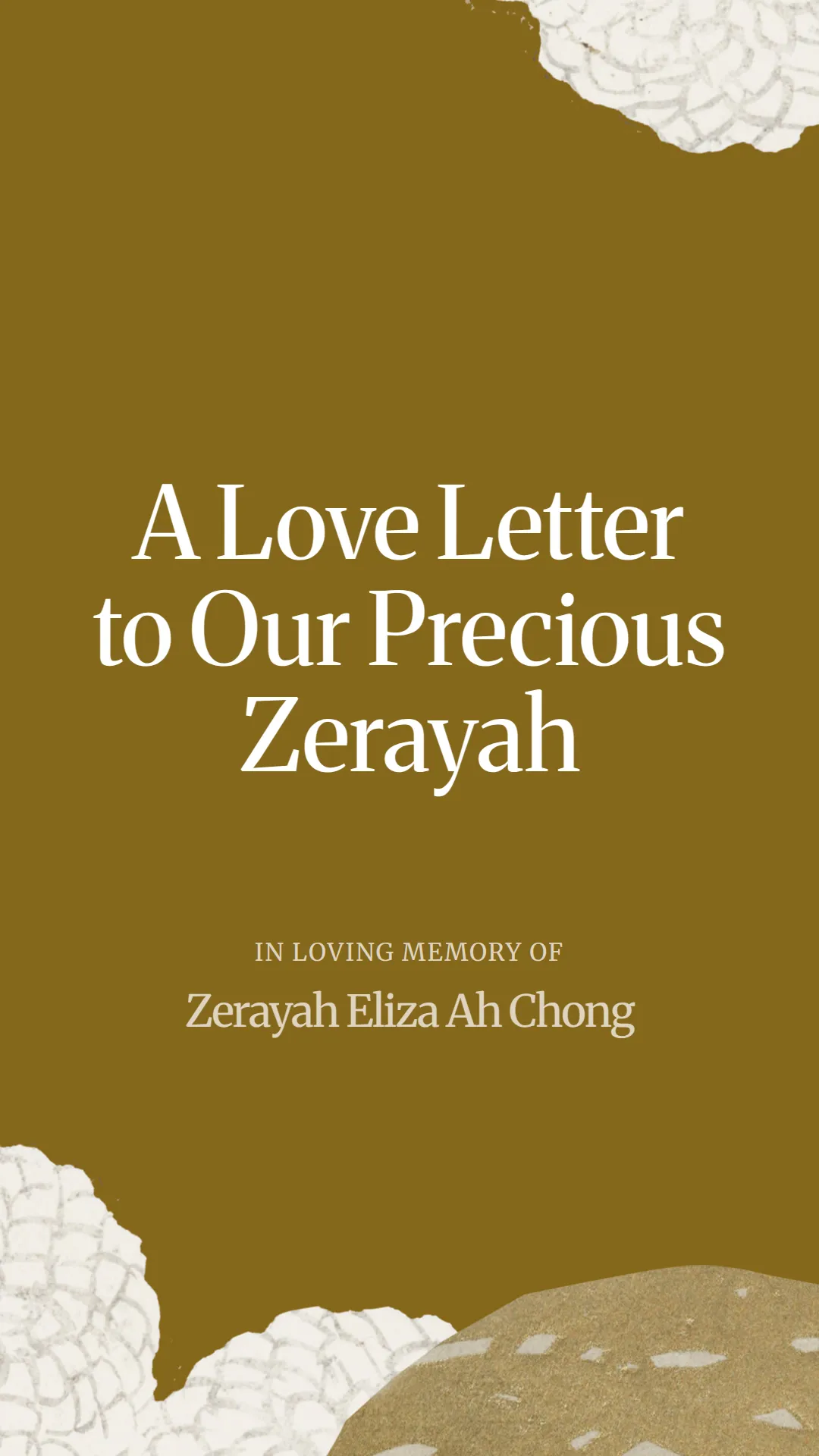 A Love Letter to Our Precious Zerayah