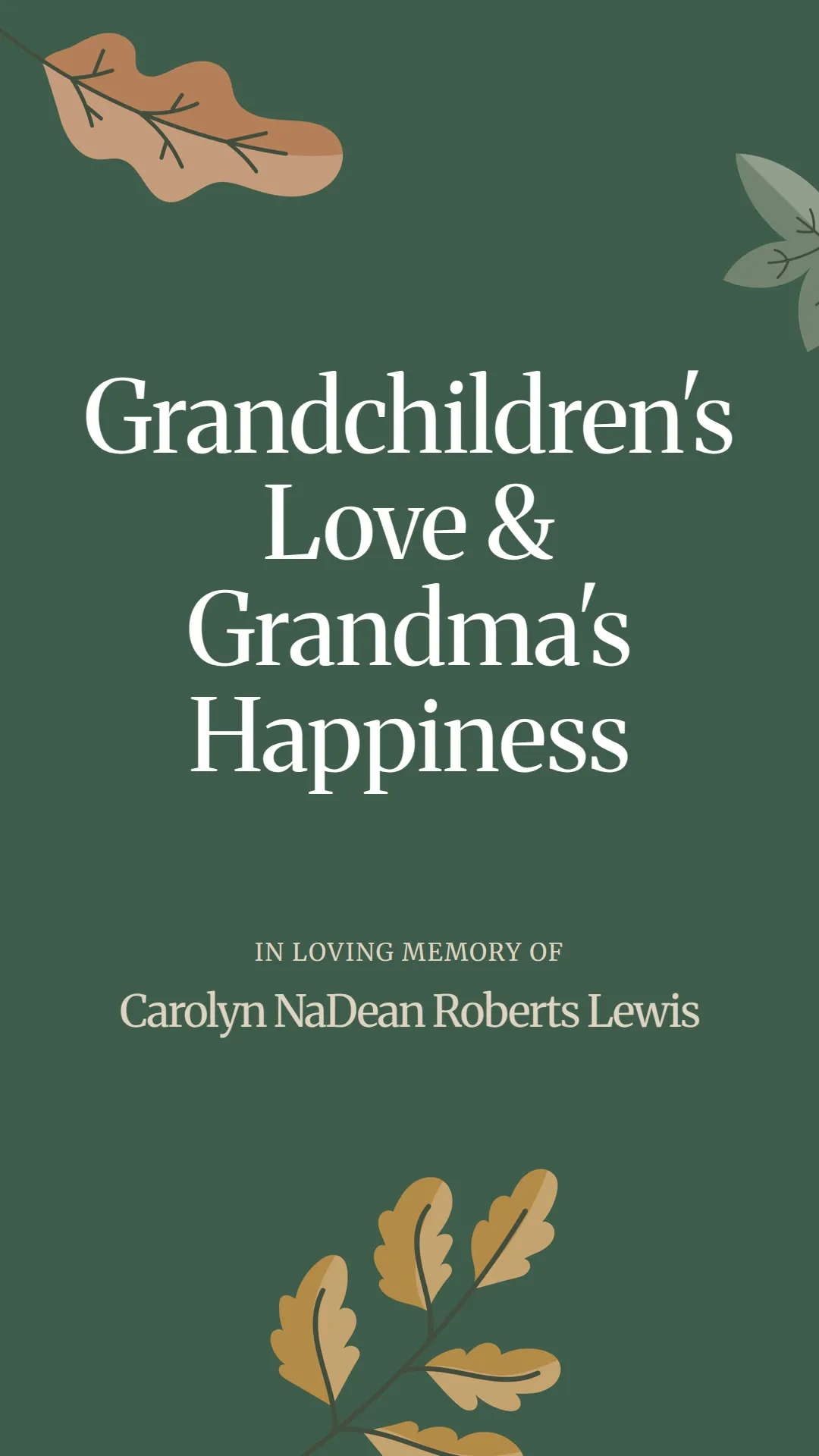 Grandchildren's Love and Grandma's Happiness