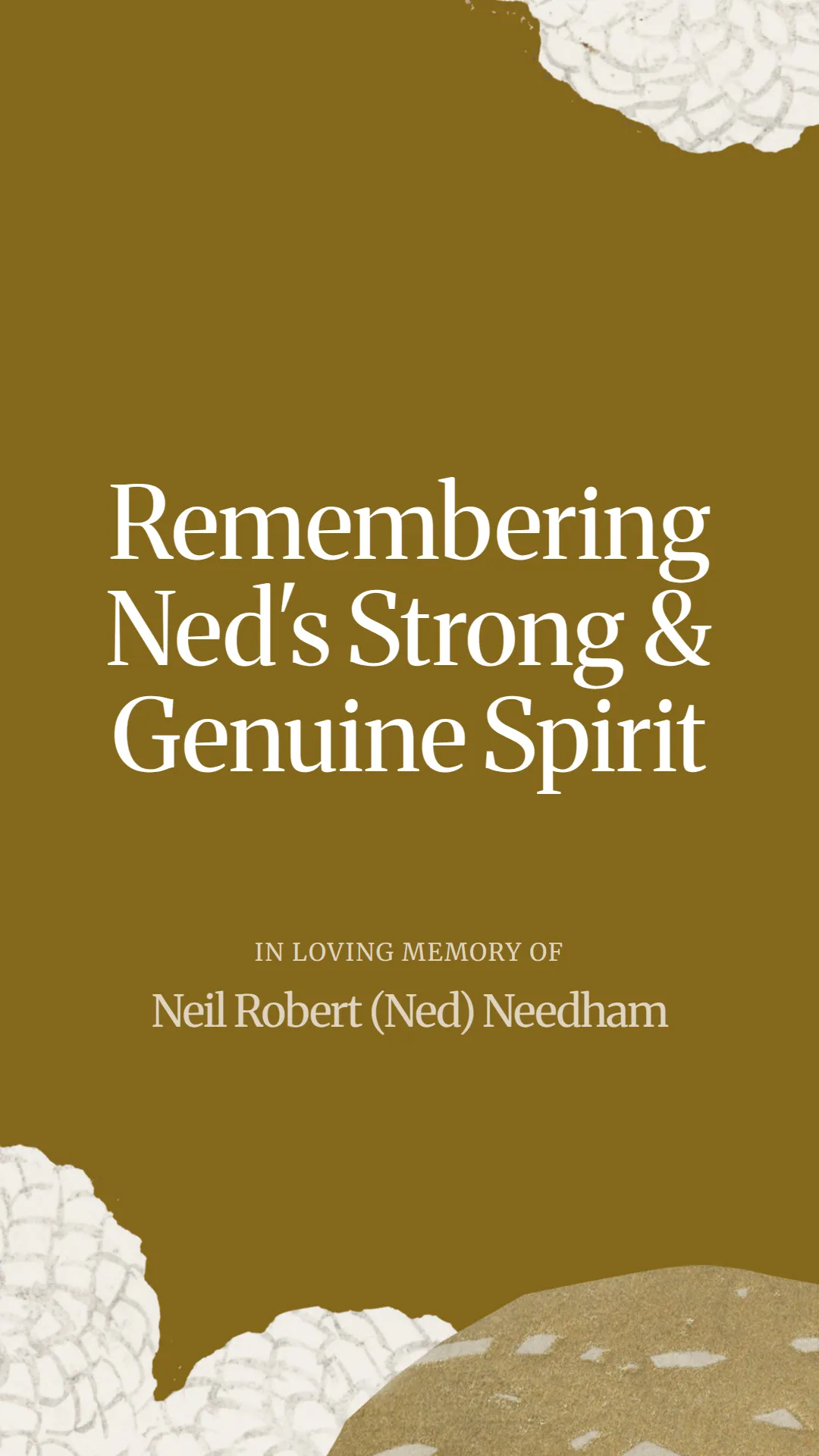 Remembering Ned's Strong and Genuine Spirit