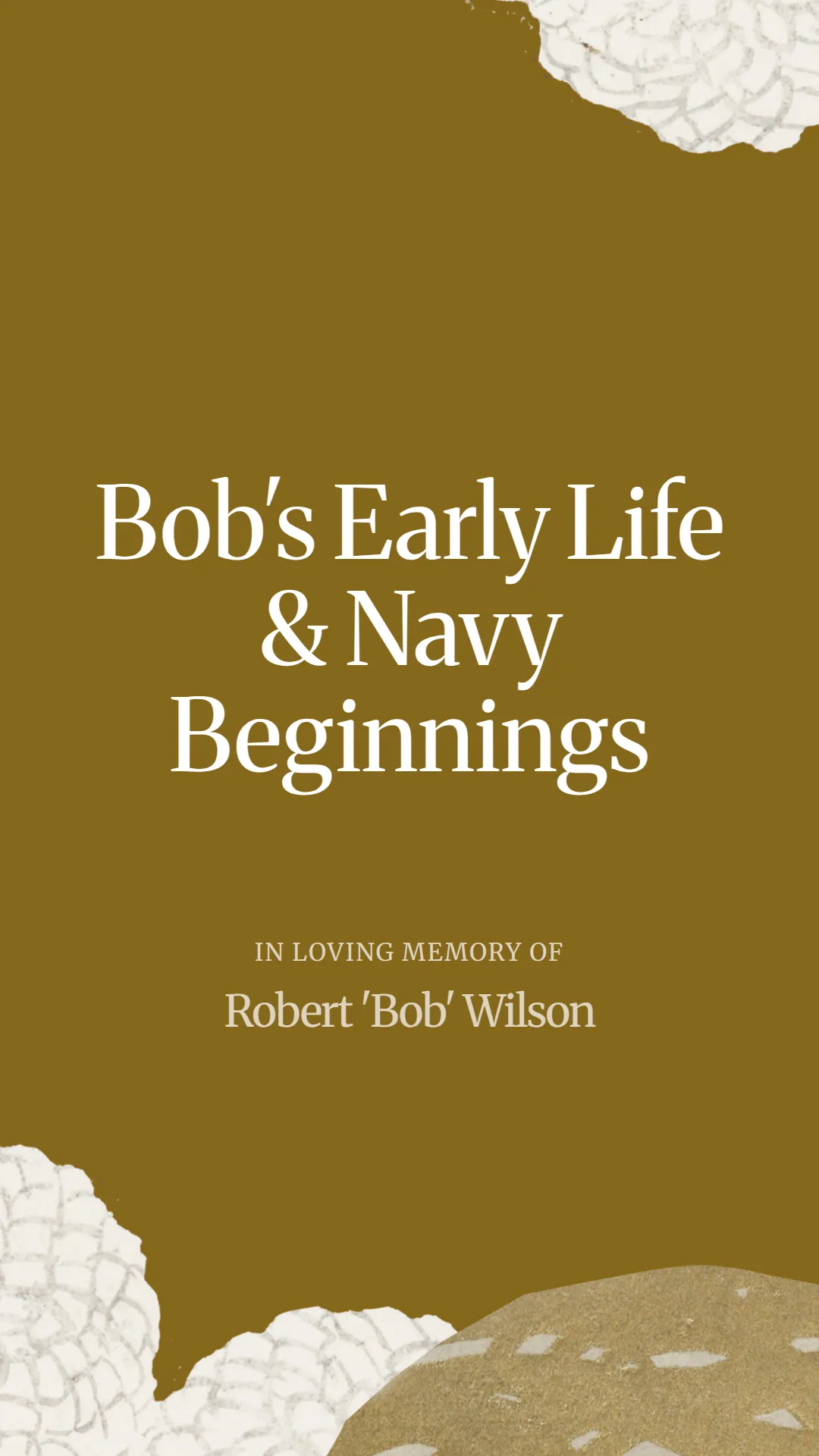 Bob's Early Life and Navy Beginnings