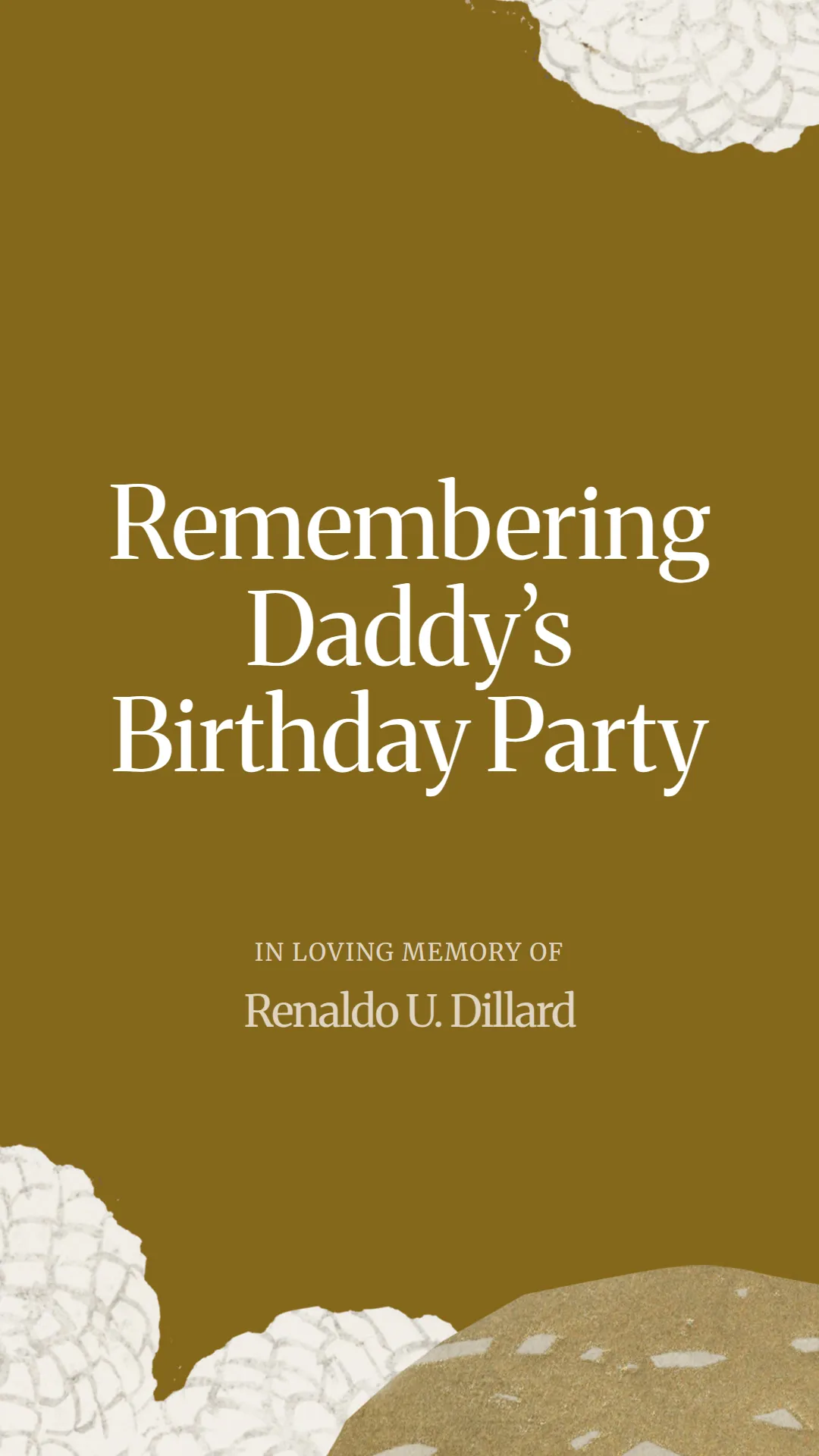 Remembering Daddy’s Birthday Party