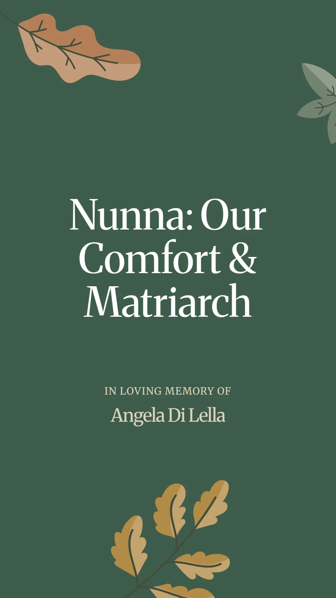 Nunna: Our Comfort and Matriarch