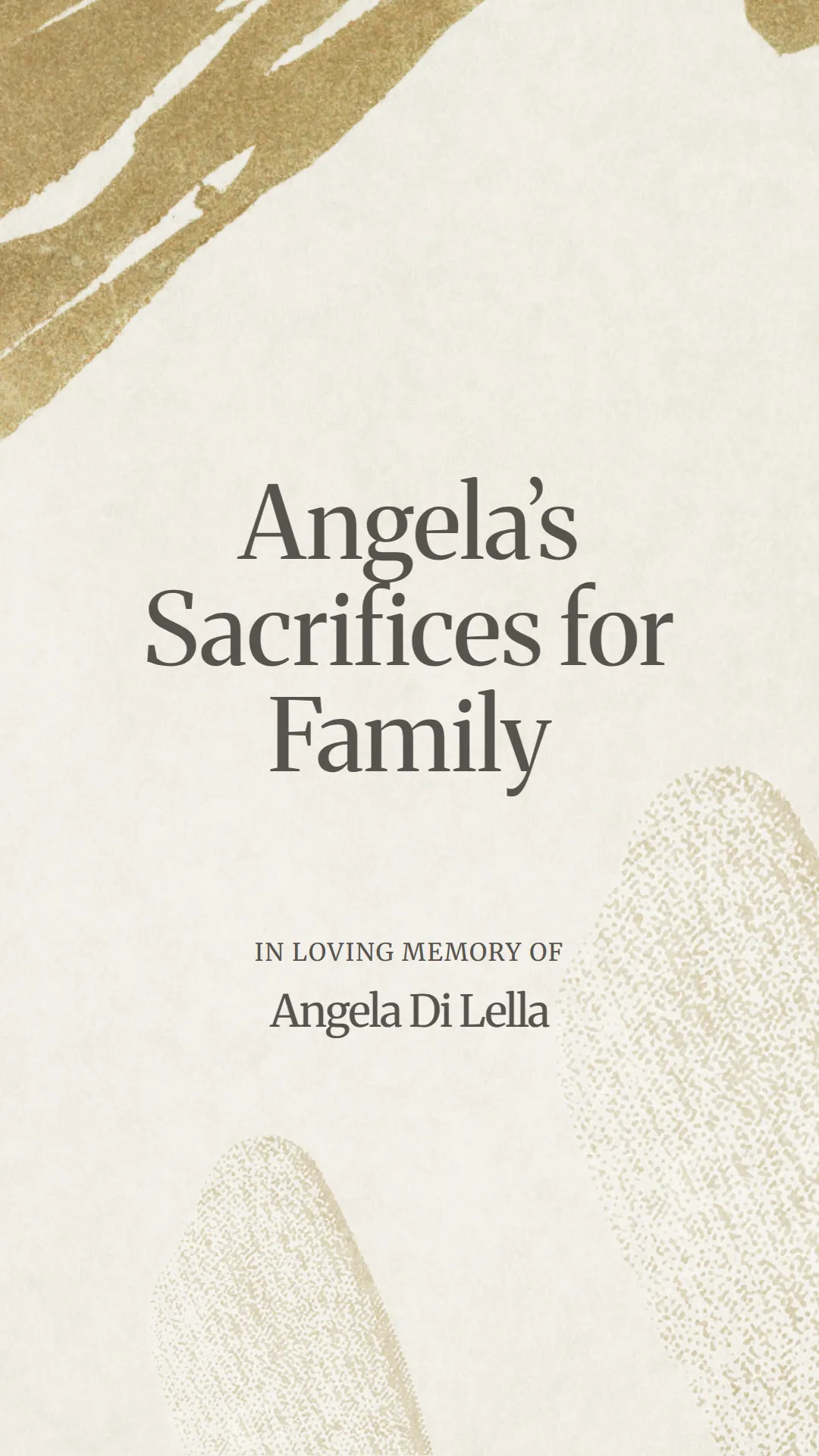 Angela’s Sacrifices for Family