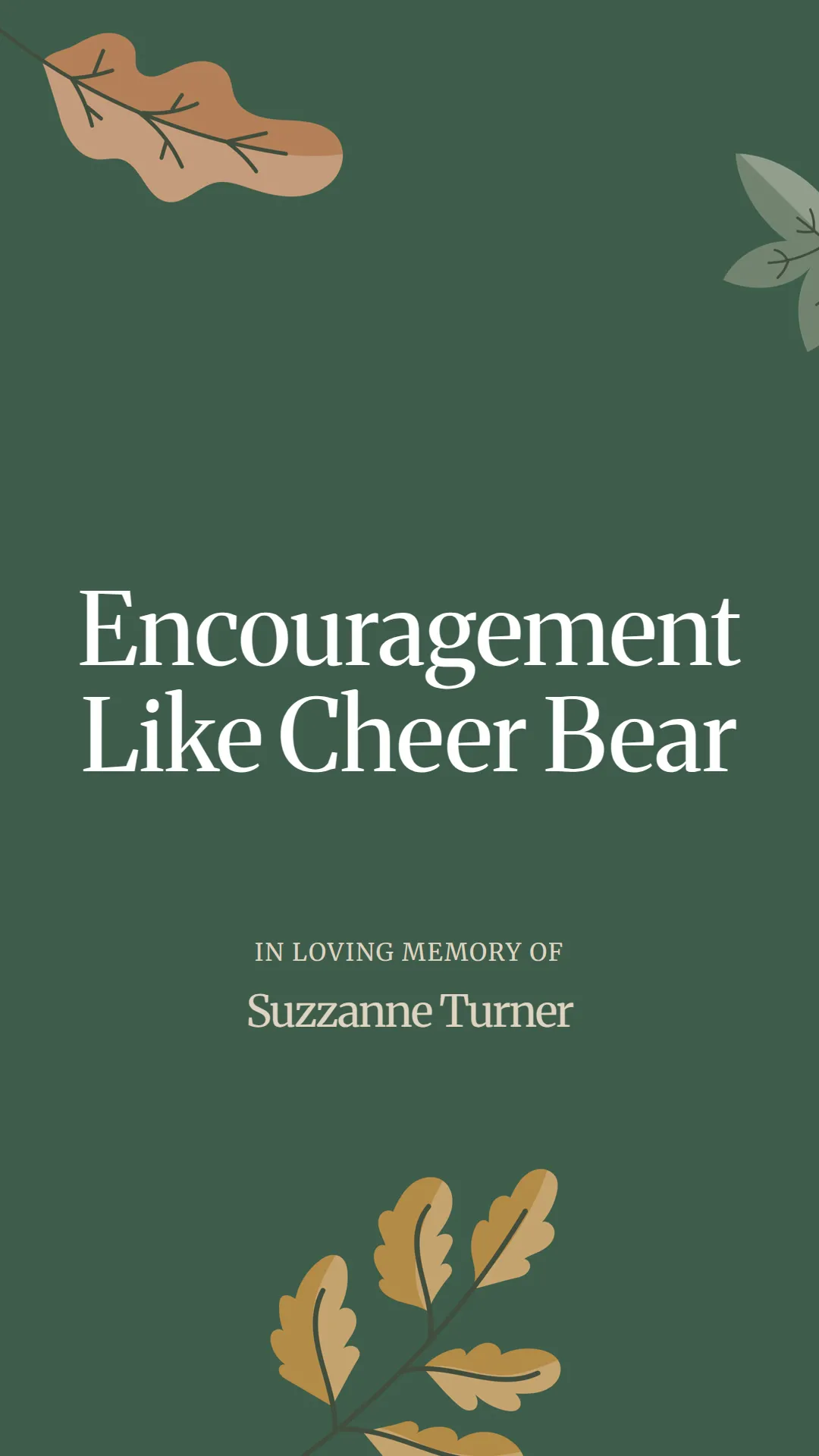 Encouragement Like Cheer Bear