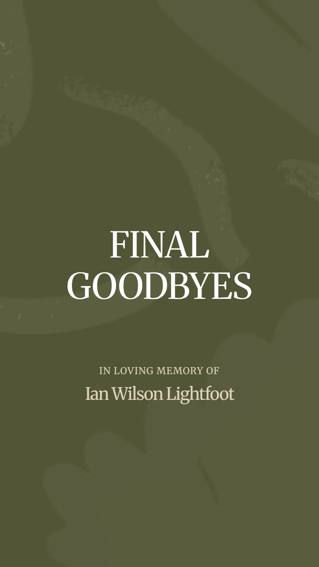 A Heartfelt Farewell to Ian Wilson Lightfoot
