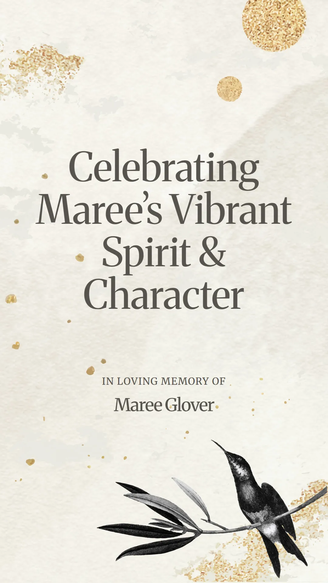 Celebrating Maree’s Vibrant Spirit and Character