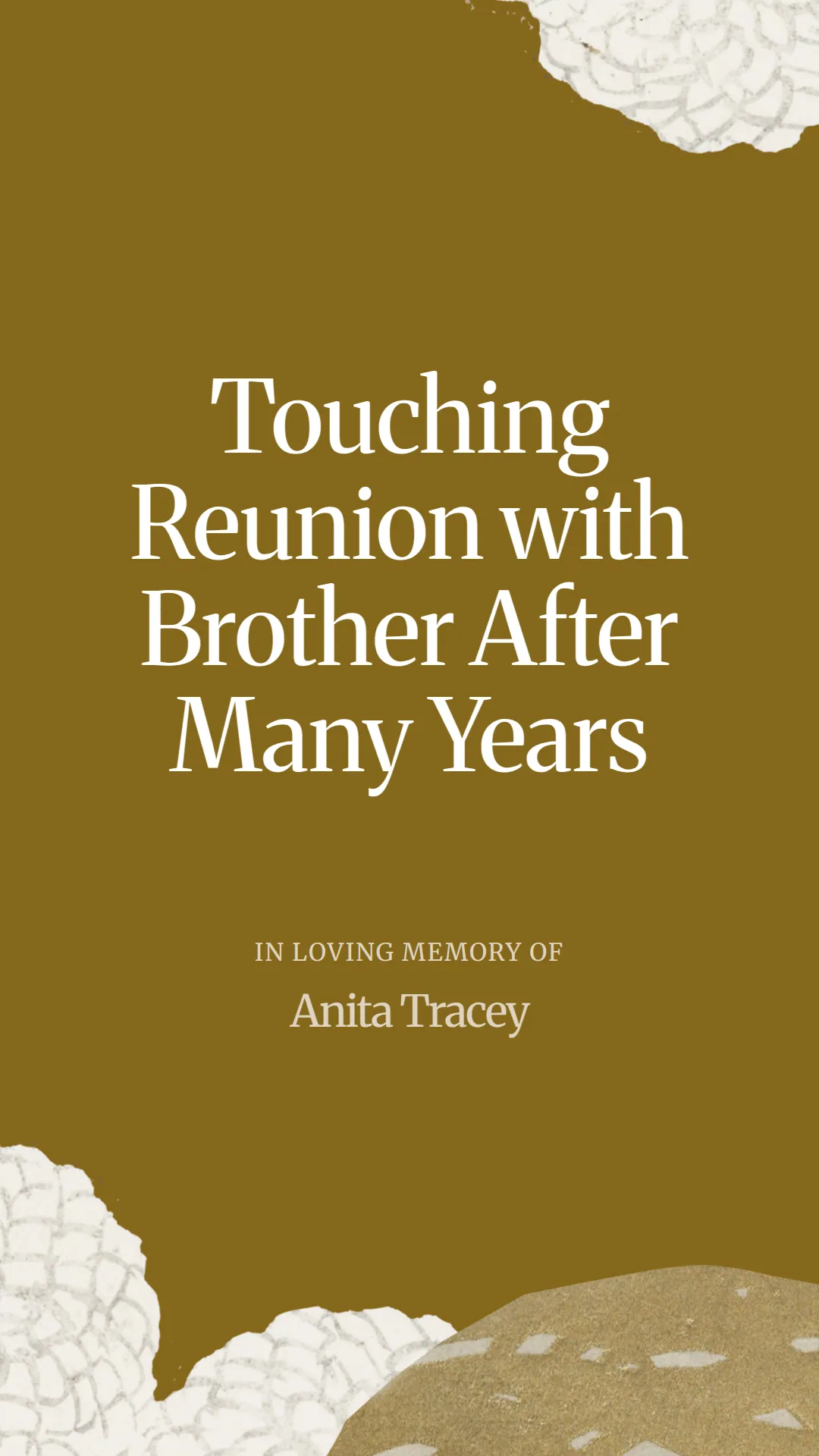 Touching Reunion with Brother After Many Years