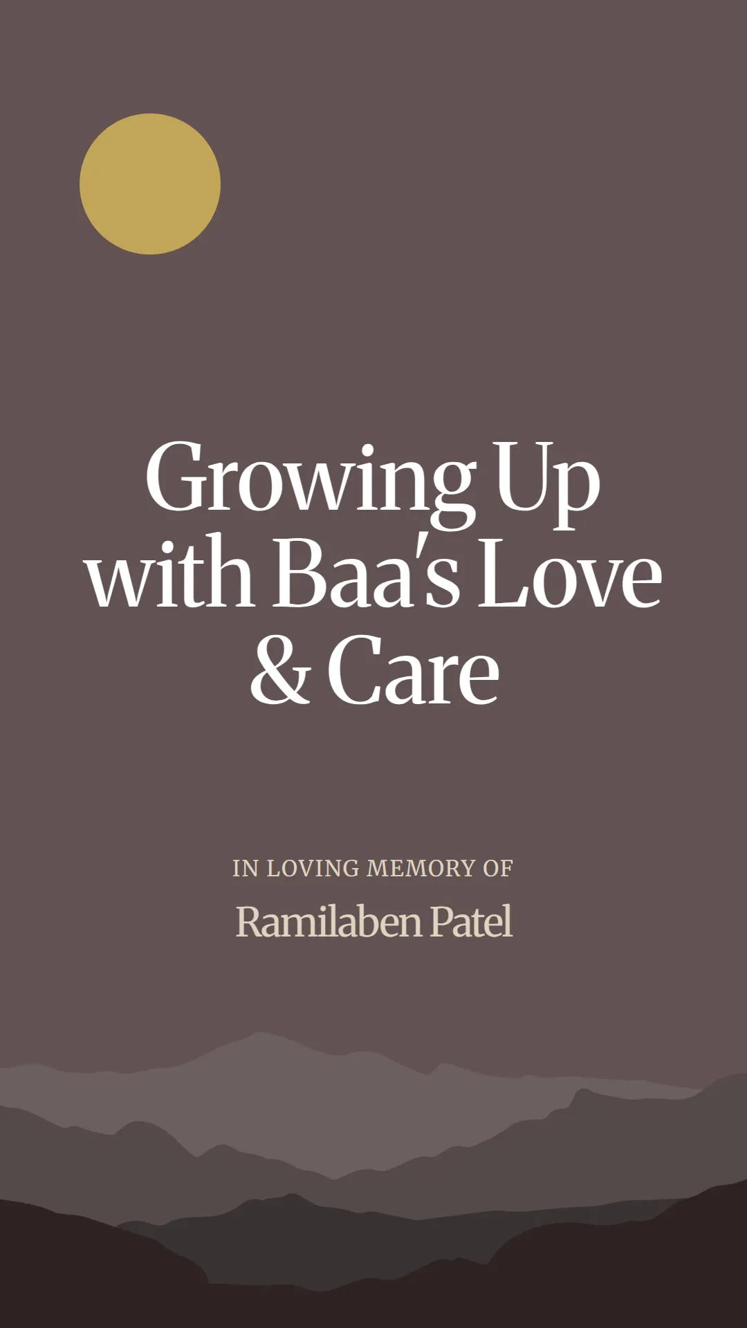 Growing Up with Baa's Love and Care