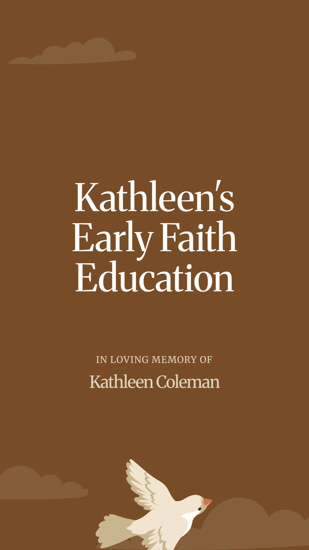Kathleen's Early Faith Education