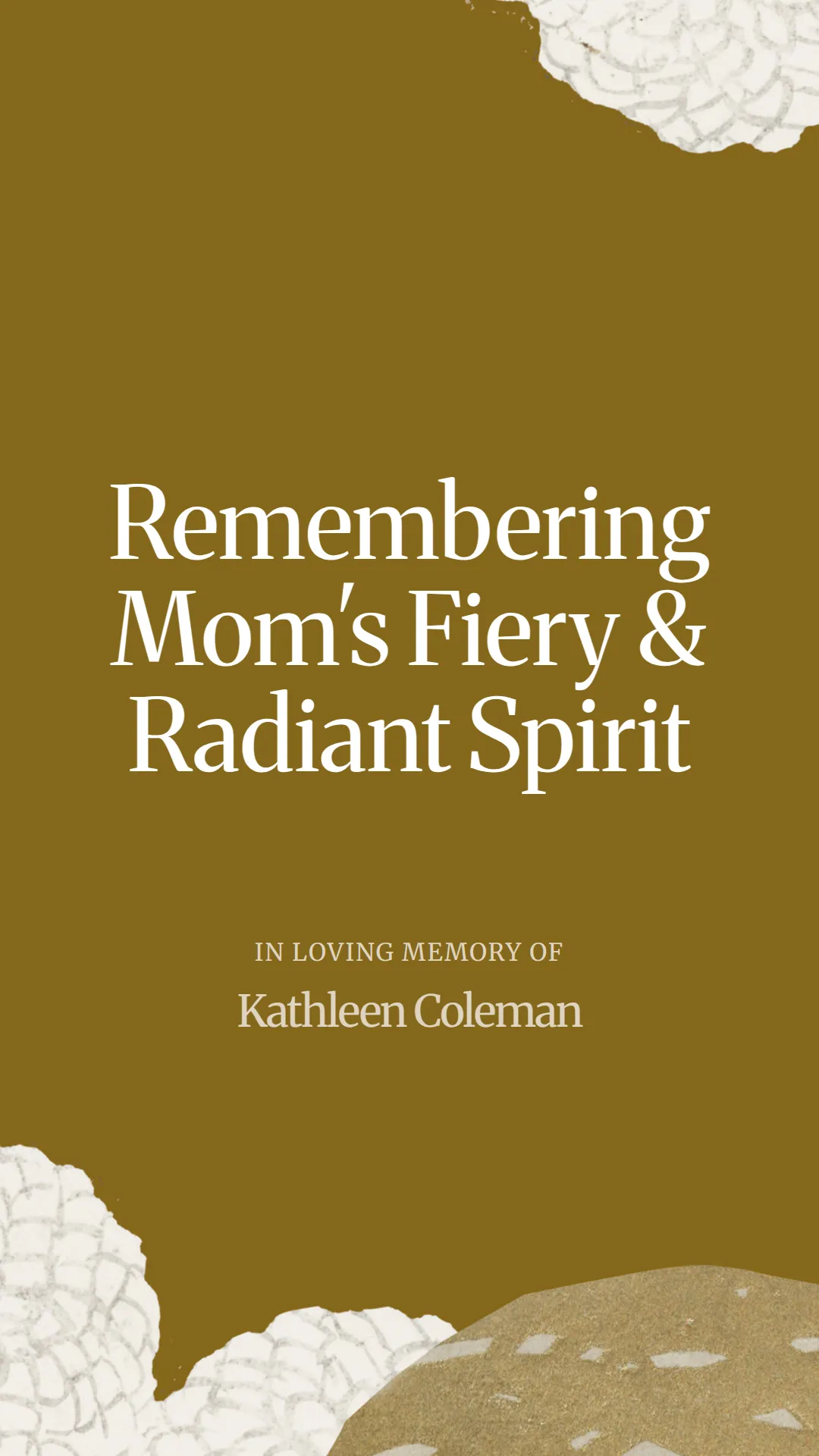 Remembering Mom's Fiery and Radiant Spirit