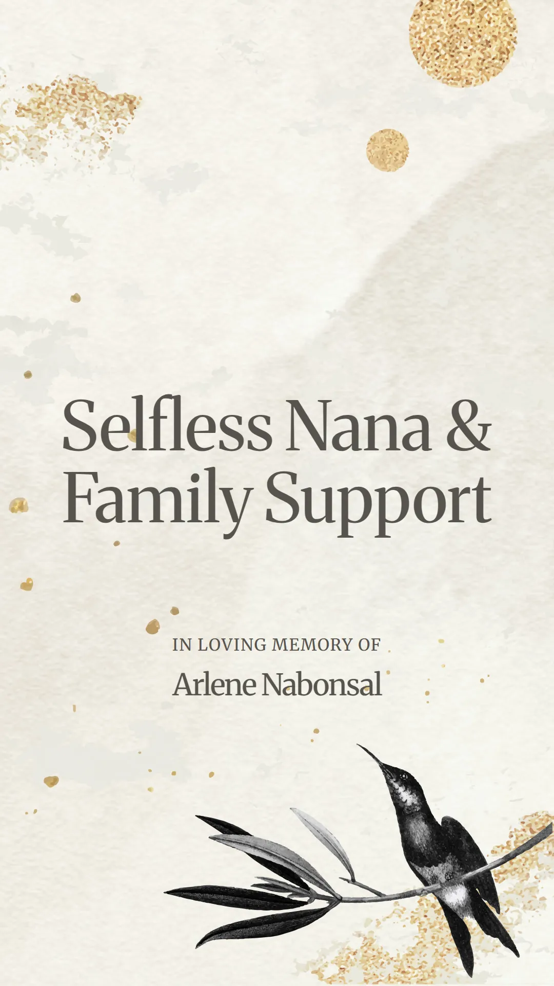 Selfless Nana and Family Support