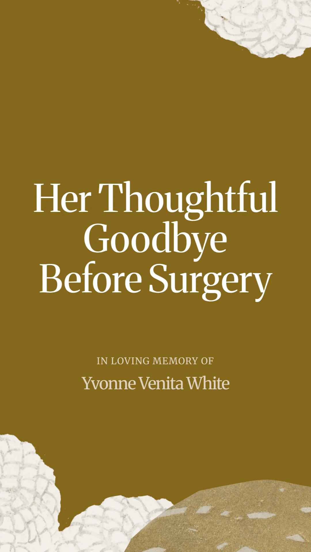 Her Thoughtful Goodbye Before Surgery