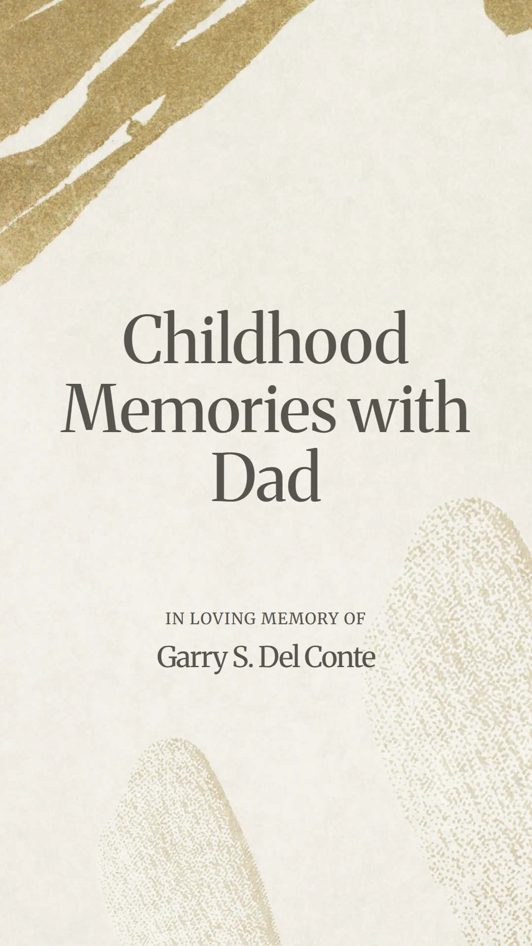 Childhood Memories with Dad