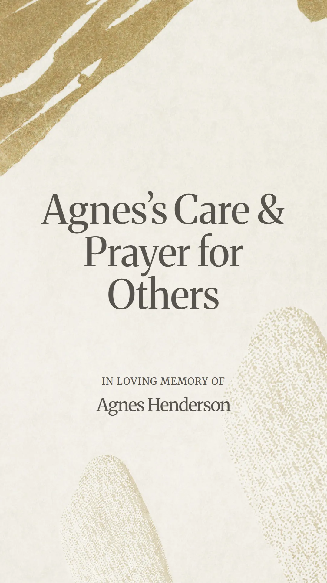 Agnes’s Care and Prayer for Others