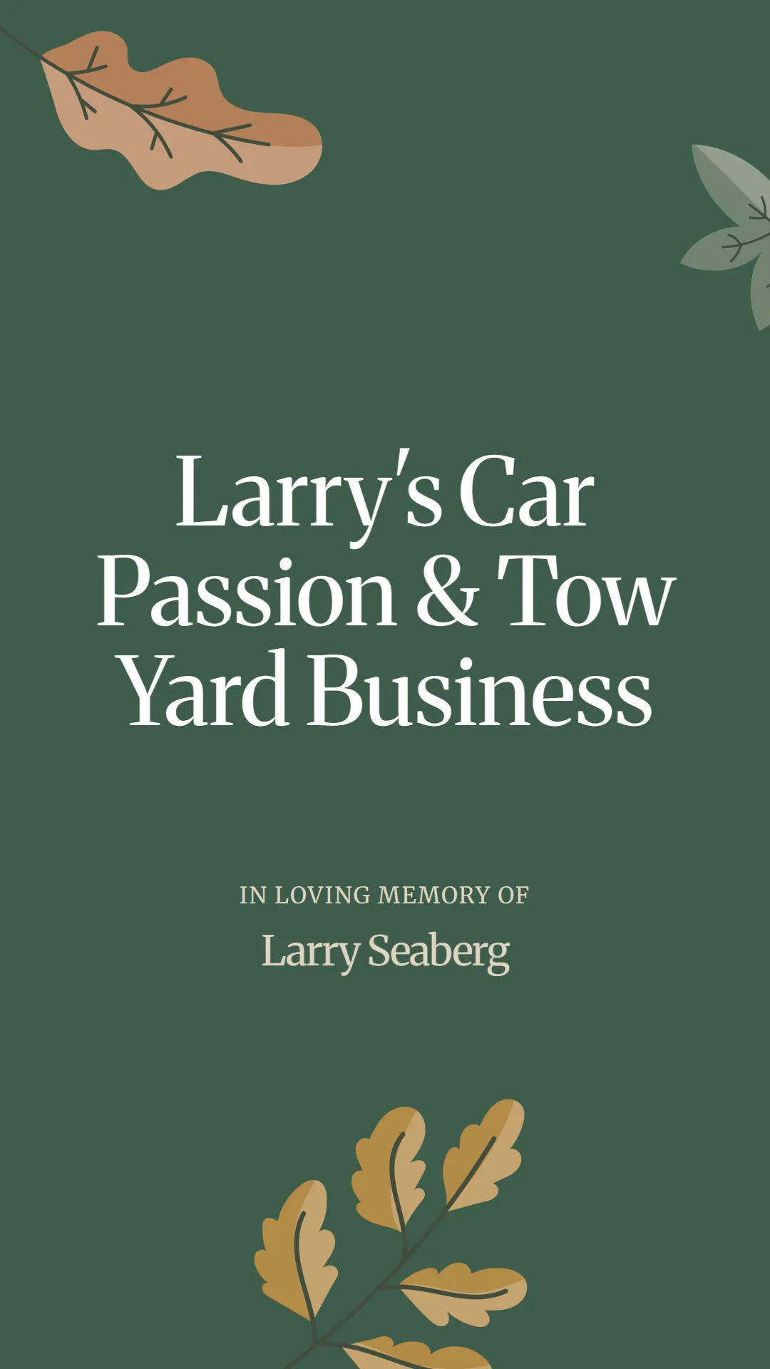Larry's Car Passion and Tow Yard Business