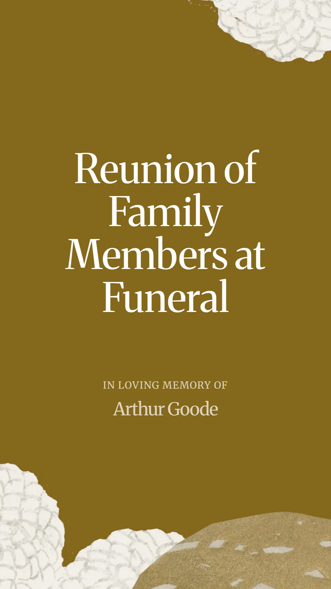 Reunion of Family Members at Funeral
