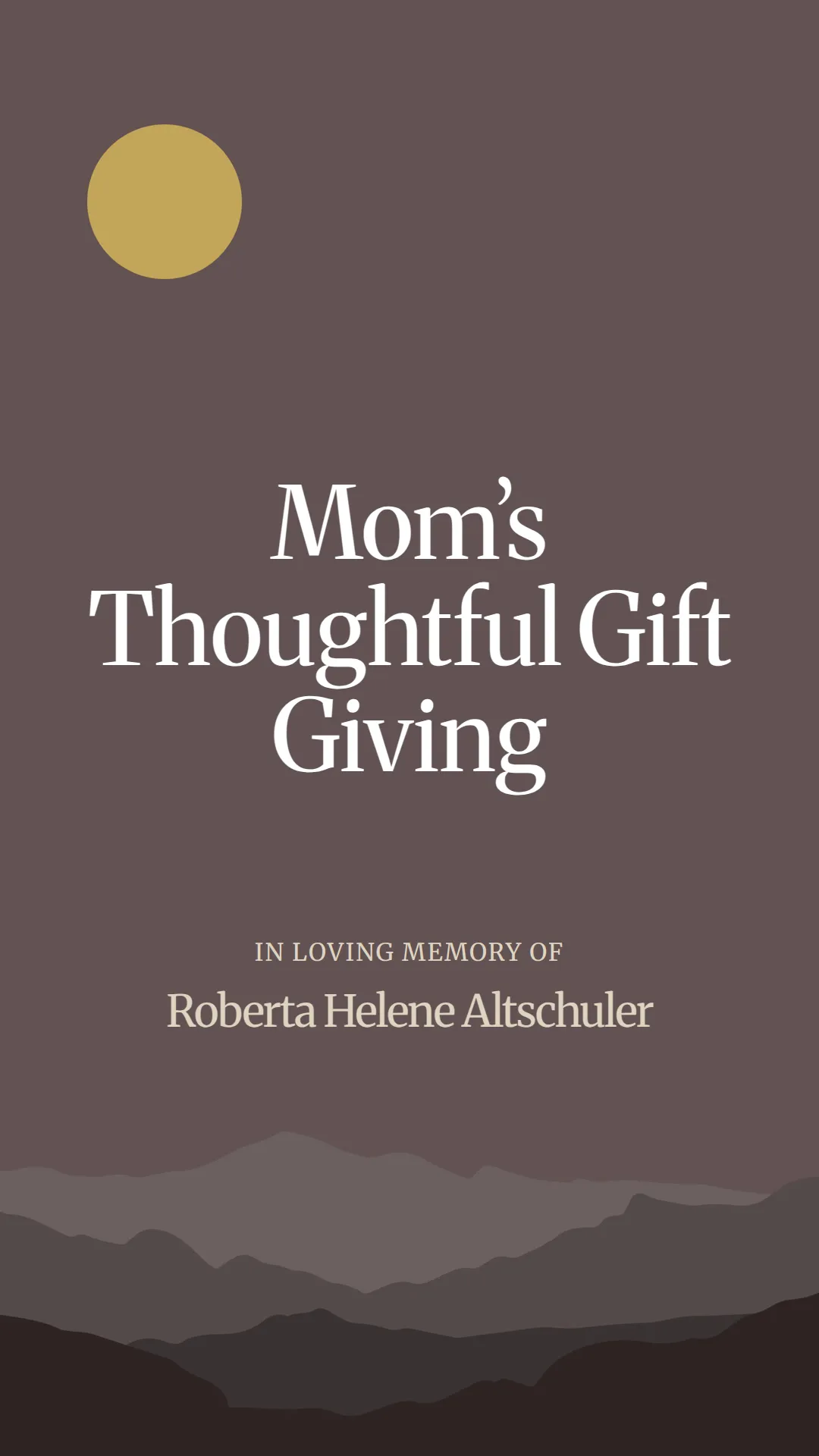 Mom’s Thoughtful Gift Giving